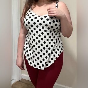 Torrid Black Polka Dot Tank NWOT
